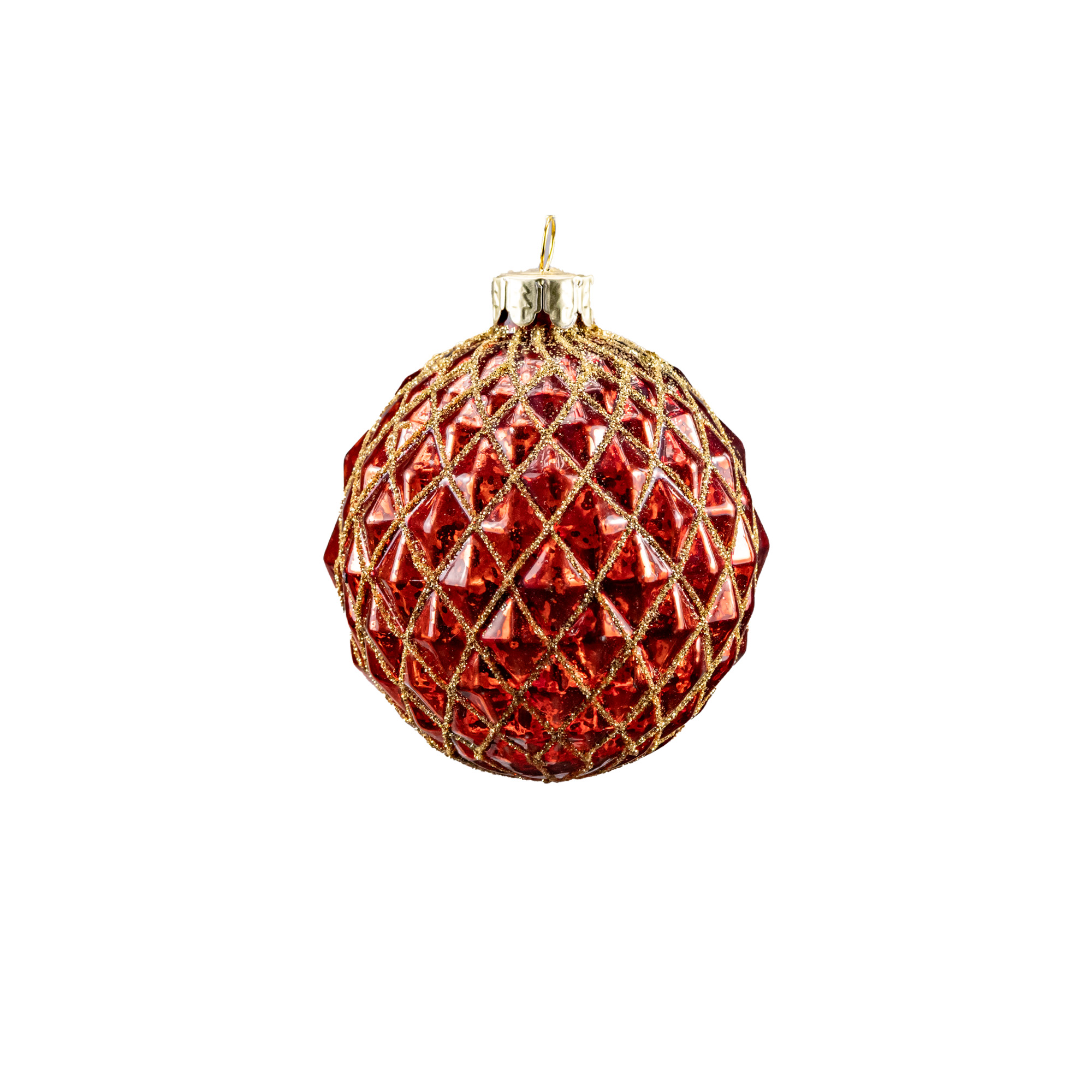 Glass christmas Ball, Red